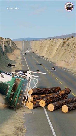 Realistic Highway Car Crashes🚗💥 #realisticcarcrashes #carcrashes #beamngdrive