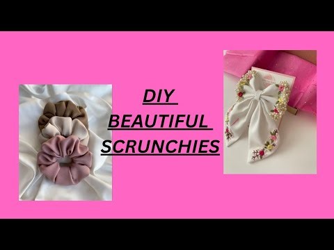 ❤️How to make scrunchies at home💖 to easy way|| diy scrunchies, handmade scrunchies 😊