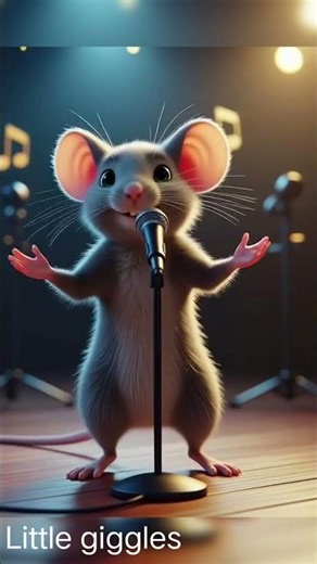 🎤🐭 “The tiniest mouse voice making the loudest impact!” 🌟🎶#animation #trending #shortsviral