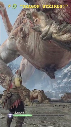 Kratos vs The Dragon ⚡🐉 | Epic Mountain Battle! #godofwar #shortsfeed #shorts