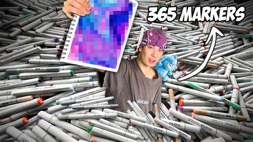 Creating One Drawing Using 365 Different Markers
