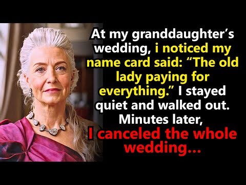 At My Granddaughter’s Wedding, I Saw My Tag Read: “The Old Woman Paying For Everything.”