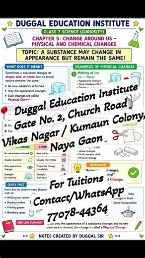 🧪 Class 7 Science Most Important Chapter!notes|