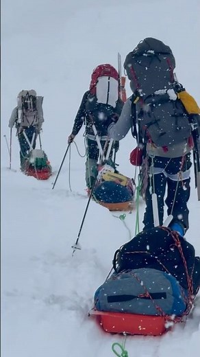 Climbing Denali: Crossing the Kahiltna Glacier #alaska #denali #mountaineering #mountains #climbing