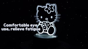 3D Cartoon LED Desk Lamp - 3 Color Change Decor Night Light, Kawaii Acrylic Sleep Light for Women, Teens, Boys, Girls