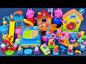 14 Minutes Satisfying with Unboxing Cute Peppa Pig Amusement Park Playset | Review Toys