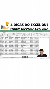 Mais uma aula muito maneira e hoje temos 4 dicas que vão mudar sua vida com Excel pra muito melhor! Se quiser o minicurso básico de Excel, só seguir os passos que o João passou no comecinho do vídeo! | Hashtag Treinamentos