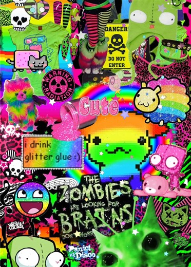 Scenecore Collage Wallpaper for iPhone