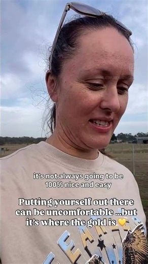 Putting yourself out there can be uncomfortable …but it’s where the gold is 💛