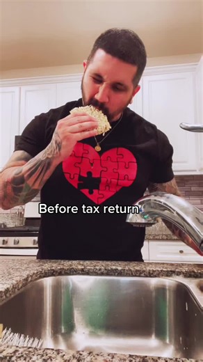 Talk to me nice 😂 #taxreturn #incometax #irs #fyp #MaiselChallenge #guyswithtattoos #mexicantiktok #ramennoodles #latino #relatable