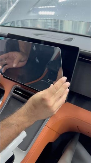 How to apply a screen protector on a CAR’s Display #screenprotector #bydcars #daily #explore #short