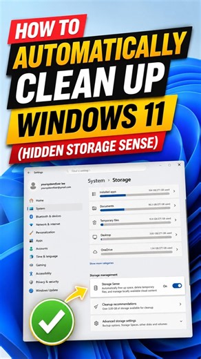 How to Automatically Clean Up Windows 11 (Hidden Storage Tool) #windows11tips #diskcleanup