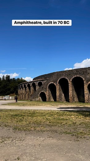 This amphitheatre, built in 70 BC, is the oldest of its type still preserved today, and stands in what was previously a residential area. Two double flight staircases provided access to the upper levels, with access to the other levels being via corridors. Just prior to entering the arena a small room opened off the walkway which may have been used as a spoliarium, the place where the corpses of slain gladiators were taken to be stripped of their arms and armour, and as a sanarium, or infirmary 