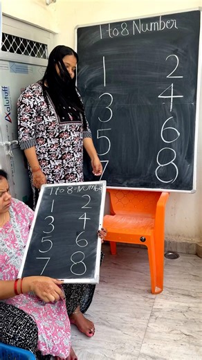 How to draw 1 to 8 number drawing tutorial step by step by mother and daughter #shorts