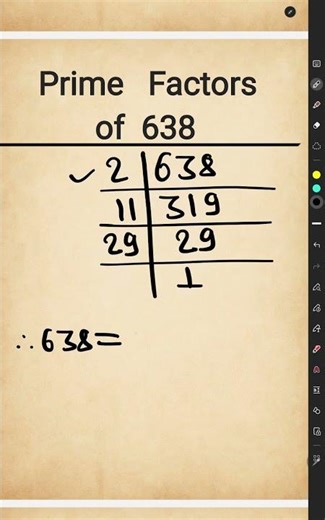 Prime Factors of 638 l Prime Factorization of 638