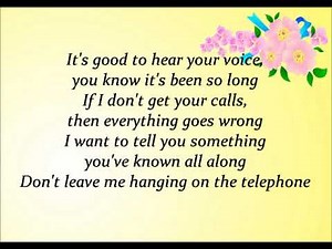 Blondie - Hanging On The Telephone (Lyrics)