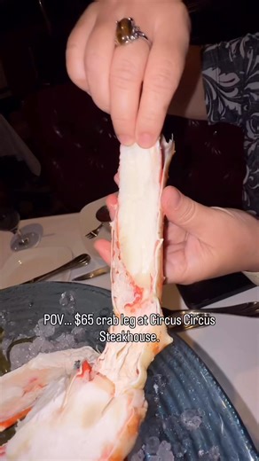 Would you pay $65 forcrab legs? 🦀 This is what it looks like at the famous Circus Circus Steakhouse in Las Vegas | Lasvegasbloggerandi
