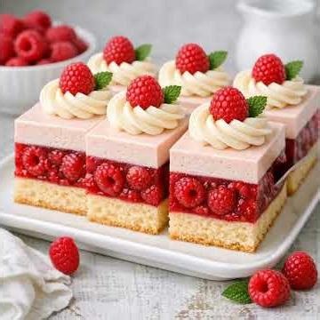 🍰 Raspberry Cream Slices