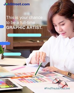 1.2K views | Be the Graphic Designer you've always dreamed you can be. Apply now through JobStreet! #FindTheJobYouLove See available jobs here: https://www.jobstreet.com.ph/en/job-search/graphic-artist-jobs/ | Jobstreet Philippines | Facebook