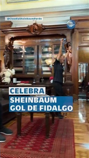 Así celebró Claudia Sheinbaum el tercer gol de México contra Chequia en el Mundial #shorts