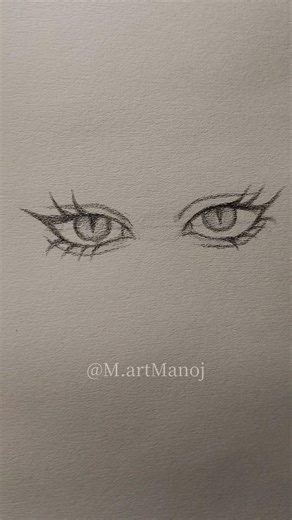 How to draw eyes ✨😊‪@M.artManoj‬ #howtodraw #drawing #shorts #eyes #youtubeshorts