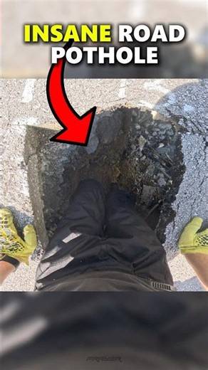 Biggest Road Pothole Ever😱
