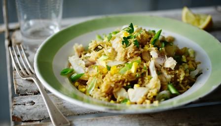 Smoked haddock pilaf recipe