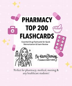 Top 200 Drug Flashcards | Pharmacy | Medicine | Nursing | Students - Etsy