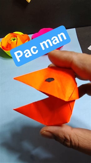 how to make pac man | origami pac man | diy pac man #diy #origami #shorts