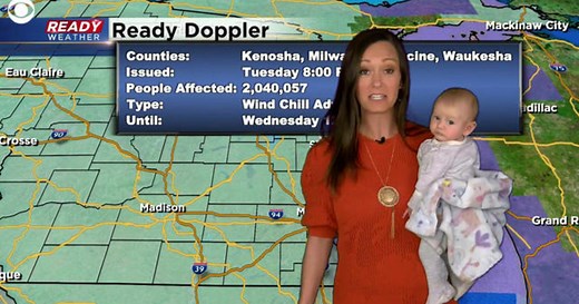 CBS meteorologist brings adorable baby on-air for forecast
