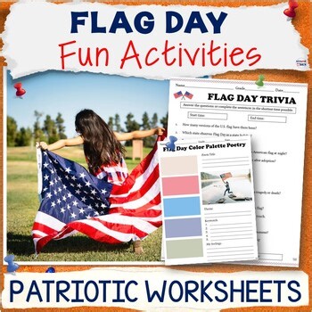 Flag Day Activities Middle School Morning Work Worksheets ELA Sub Plans Lesson