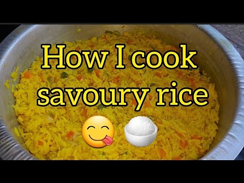 How I cook savoury rice. A quick and easy recipe everyone will love even kids for lunch or dinner.