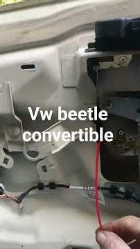 vw beetle convertible 2007 Boot won't open