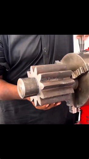Repair Point's on Instagram: "Next Level Skill: How Pro Mechanic Restored a Broken Bulldozer Pinion Gear ⚙️🔧 #repairing #recycling #mechanic #restoration #nutbolts #workshop #pinjoint"