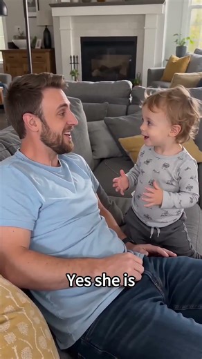 In the baby's eyes, Dad doesn't even qualify as the frog