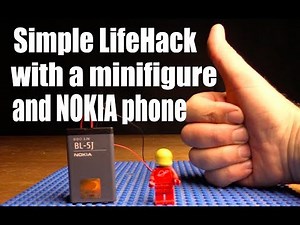 Simple Life Hack with Lego Minifigure and NOKIA phone