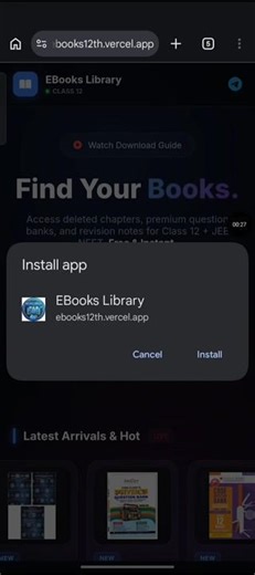 EBooks Library website for Class 12th library new update!! install as WebApp !! By Gaurav Devatwal.