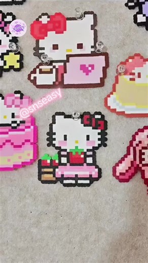 ASMR Fuse Bead Art: Create Hello Kitty Designs