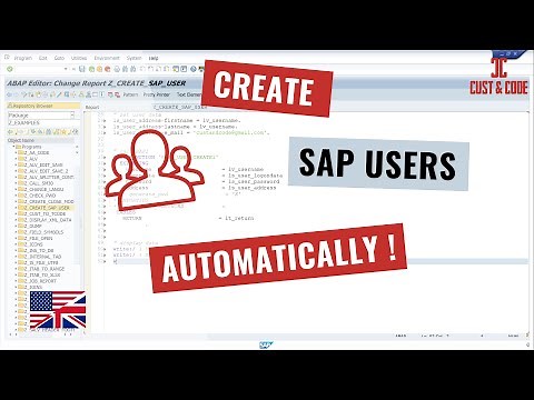Create SAP Users automatically with BAPI [english]