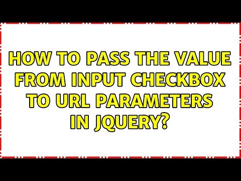 How to pass the value from input checkbox to URL Parameters in jquery?