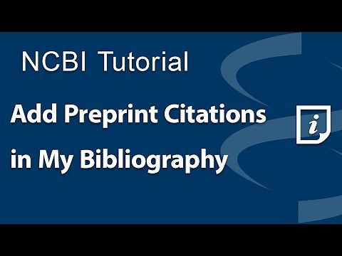 Add Preprint Citations in My Bibliography