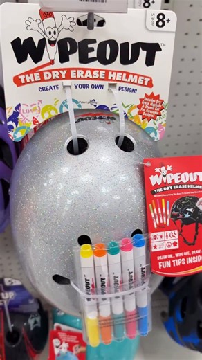 targetdoesitagain on Instagram: "🎄🎨 Deck the halls…and your gear! This holiday season, give kids the gift of creativity with the @iwipeout Dry Erase Helmet + Dry Erase 3-pk pad set! With non-toxic neon markers and stencils, they can draw, erase, and start fresh for the next day of play. Candy canes today, snowflakes tomorrow! Whether they’re cruising through the neighborhood or unwrapping new wheels on Christmas morning, these will keep them protected and their imagination in motion. Every rid
