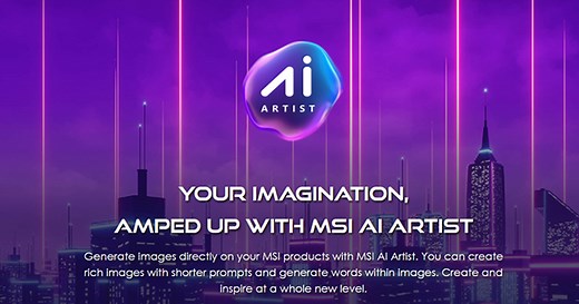 The best AI Image Generator, Meet MSI AI Artist