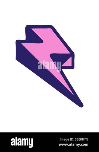 spinning motion animation of tattoo style cartoon of lightning bolt Stock Video Footage - Alamy