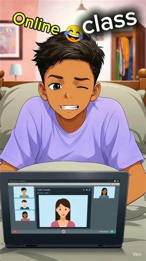 Online Class Gone Wrong 😂 | Sleeping Student Says “Present Sir” 😴 #Shorts
