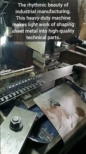 Automatic Metal Component Manufacturing Process In A Modern Factory