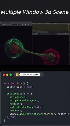 Multiple window 3d scene 🌎😯 using javascript html and CSS #programming #coding #javascript#html #css