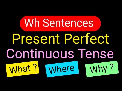 WH Questions in Present Perfect Continuous Tense | Learn English Speaking Easily