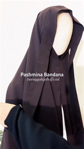 Frenchkhimar, Hijab syar’i & Abaya on Instagram: "pashmina bandana simple syar’i🤎"