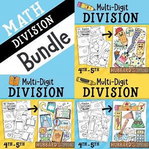 Long Division Practice Worksheet Coloring by Number Code Page Fall Math Craft